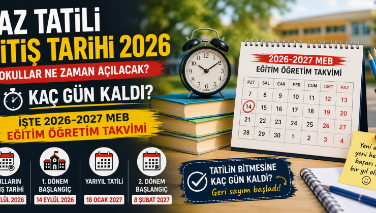 Yaz Tatili Bitiş Tarihi 2026: Okullar Ne Zaman Açılacak? Kaç Gün Kaldı? İşte 2026-2027 MEB Eğitim Öğretim Takvimi